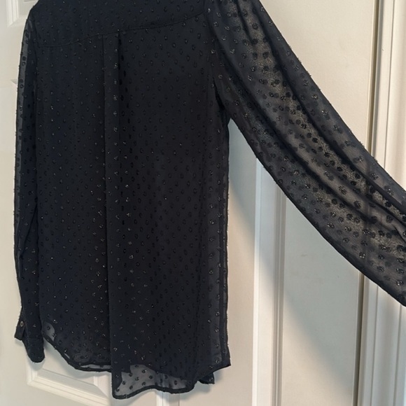 Abercrombie & Fitch Dot Metallic Button Down Blouse size S - Picture 13 of 13